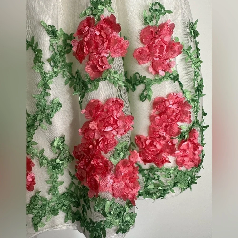 American Princess Formal Dress with Floral Embroidery size 4